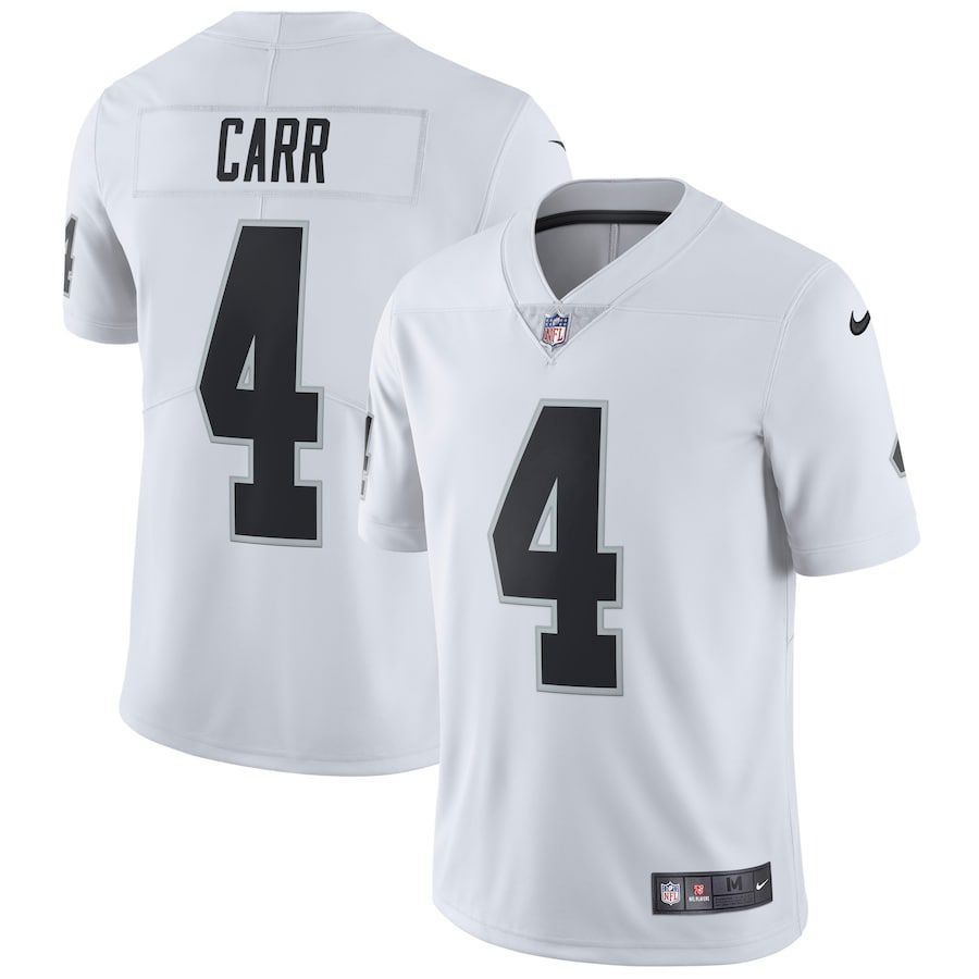 Men Oakland Raiders #4 Derek Carr Nike White Vapor Untouchable Limited Player NFL Jersey->oakland raiders->NFL Jersey